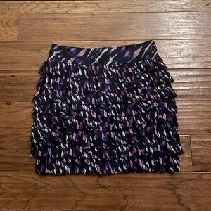 Ann Taylor Size 8 Purple Tiered Ruffle Skirt Size 8